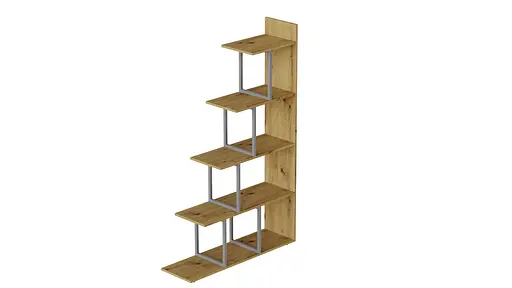 Этажерка Ferrum-decor Стелла 1600x1020x300 Серый металл ДСП Дуб Артизан (FRD-105490)