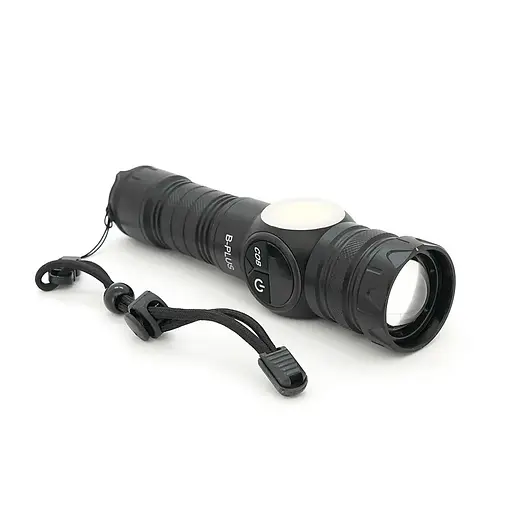 Ліхтарик BP-X707 P90, Zoom, 5+2+2 режими, корпус метал, магніт, акум 18650, індикація заряду, USB кабель, BOX