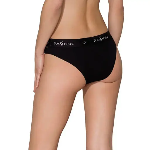 Трусики с прозрачной вставкой Passion PS006 Panties black L - фото 5