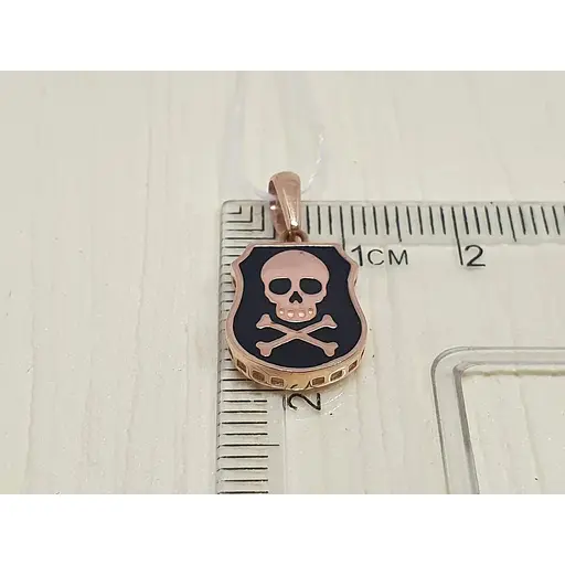 Золота підвіска Favoritum Пірат з емаллю. 310093_М - фото 3