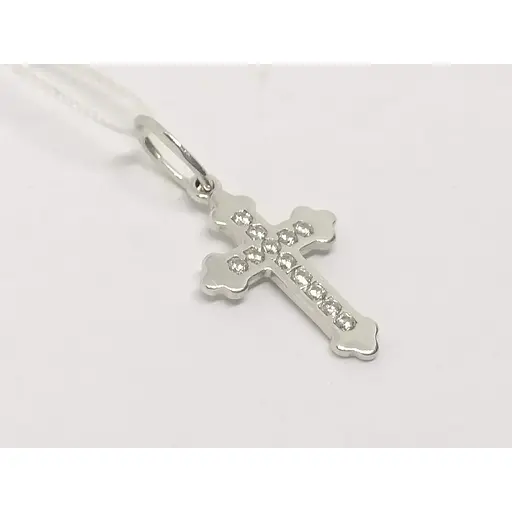 Золотой крестик Столичная Ювелирная Фабрика с фианитами. 440540Б - фото 2