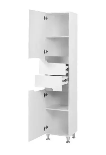 Пенал для ванної кімнати ПіК Сімпл лівий 40 см Білий 30412 - фото 2