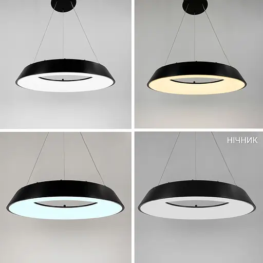 LED светильник круглый подвесной в черном корпусе Line.F 1015-500 P BK - фото 5