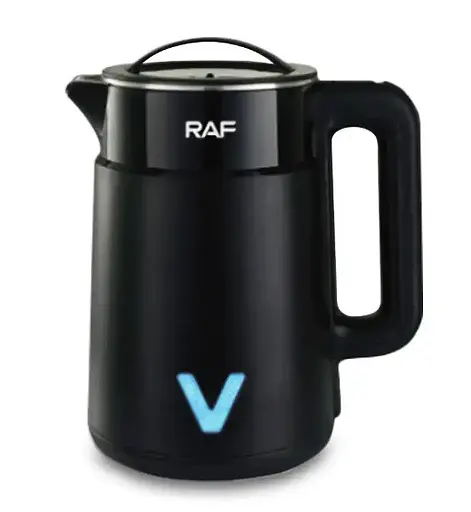 Электрочайник RAF R.7801 из нержавеющей стали дисковый чайник 2,5л 2000 Вт Черный - фото 1