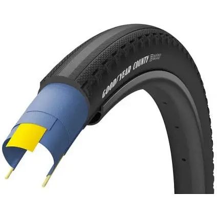 Покрышка GoodYear 700 x 40 40-622 County tubeless complete folding 120tpi Black (1084-TIR-85-10)