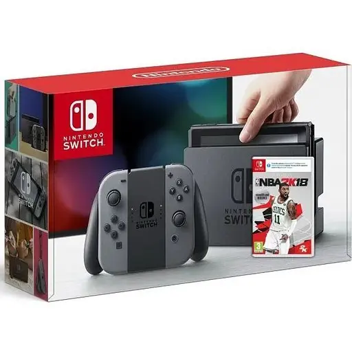 Nintendo Switch Gray + Гра NBA 2K18