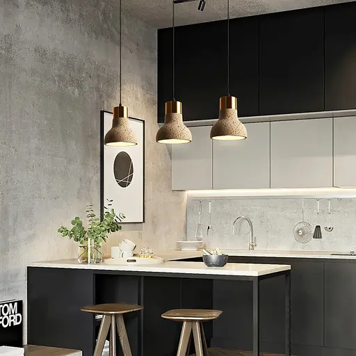 Подвес Terrazzo Toco с серым бетонным плафоном в стиле Ар-деко | Line F | Арт. MJ167/1 GR - фото 6