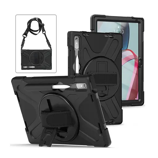 Чохол Rugged 3 Layers броньований протиударний з захистом Lenovo Tab P11 Pro 2nd gen 11.2 TB132FU TB138FC Чорний - фото 2