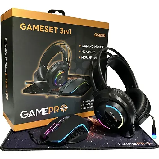 Комплект (мышь + наушники + коврик) GamePro (GS890) - фото 4