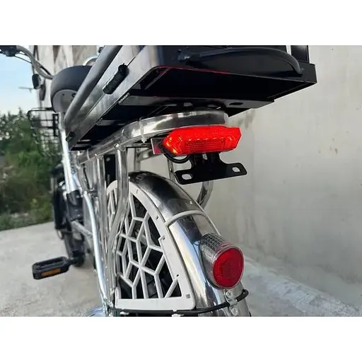 Электровелосипед Minako U18" 600W 48V 18Ah + грузовой усиленный багажник серый - фото 9