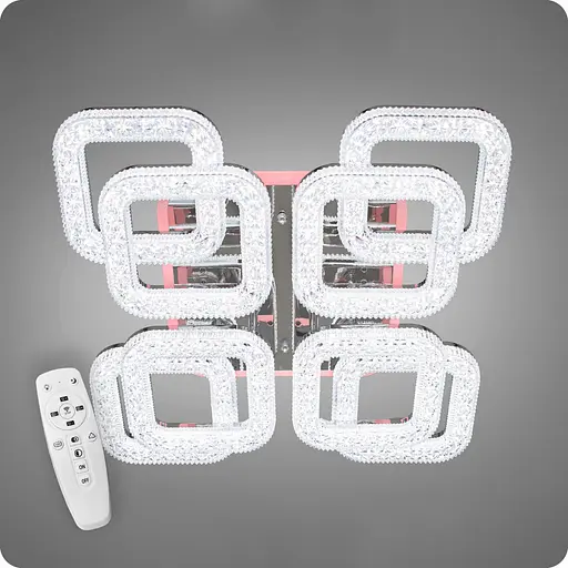 Люстра світлодіодна 517 Dlight 3color з пультом 85Вт Хром (01939) - фото 2