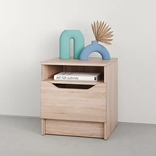 Приліжкова тумба MebelStar Лілу 40x40x44,5 см Дуб сонома (MBS-1383)