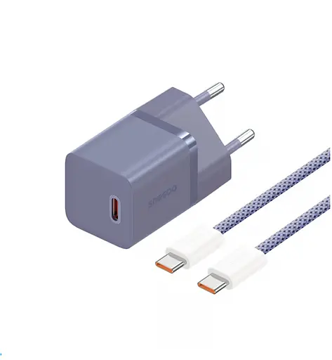 Сетевое зарядное устройство Baseus GaN5 Fast Charger (mini) 1C 30 W EU Cable Type-C to Type-C 1m P10110902523-00 - фото 1