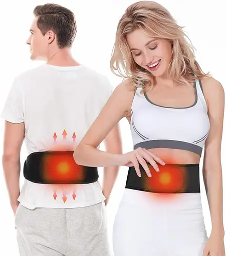 Бездротова нагрівальна подушка для болю в спині з 3 рівнями тепла, портативна грілка для нижньої частини спини, місячні судоми