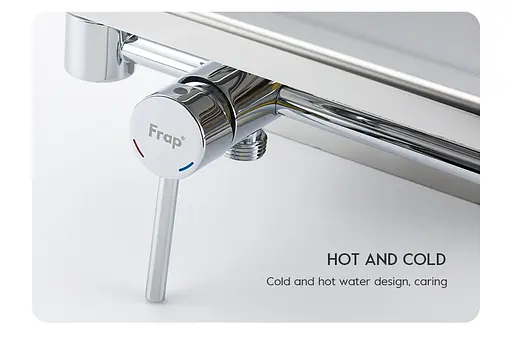 Гігієнічний душ з поличкою + тримач паперу 35 Frap 1/10, Хром F7516 - фото 3