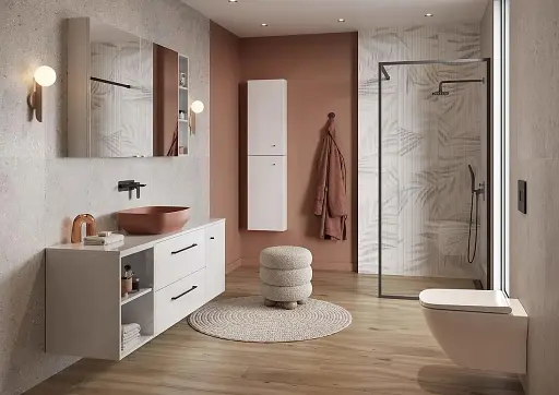 Змішувач для умивальника Cersanit Larga S951-385 з коробкою прихованого монтажу Чорний 30412 - фото 8