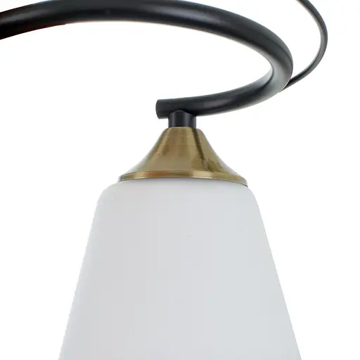 Люстра стельова Brille в спальню E27 60W AB+BK (LK-702S/2) - фото 2