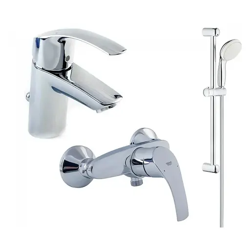 Набір змішувачів для душу Grohe Eurosmart New хром 123576 Хром - фото 1