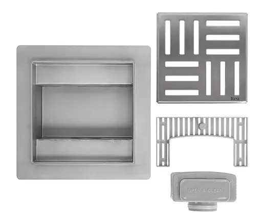 Трап для душа Rea Cross 12x12 nickiel brushed REA-G6200 - фото 3