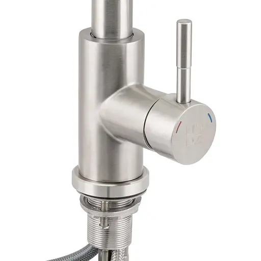 Змішувач для кухні з висувним виливом Lidz (NKS) 12 32 015FL-8 Никель - фото 3