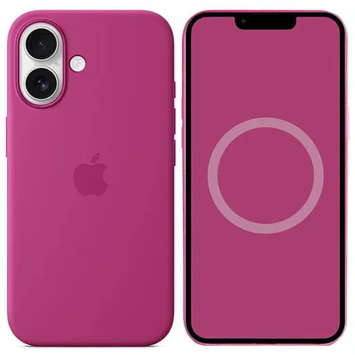 Чехол Epik Silicone case AAA with Magsafe and Animation для Apple iPhone 16, 6.1 Fuchsia