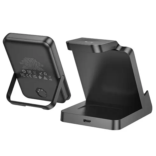 Power bank Hoco J149 3в1 5000mAh магнитный с функцией беспроводной зарядки черный - фото 6