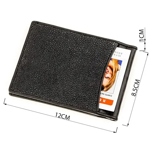 Зажим для денег из натуральной кожи морского ската Stingray Leather 12х8.5х1 см acs0032270 - фото 3