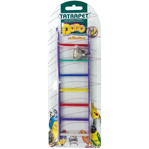 Игрушка для птиц TatraPet Dodo лестница с колокольчиком 22 см