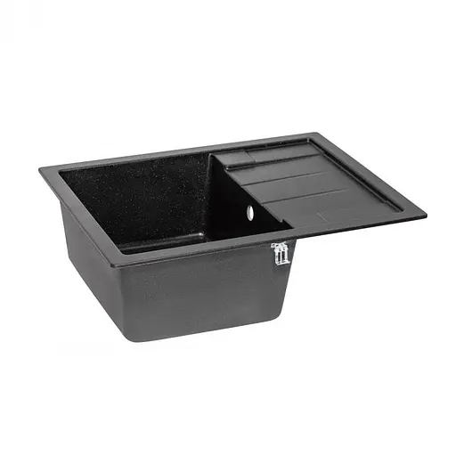 Кухонна мийка Lidz 650x500/200 BLM-14 (LIDZBLM14650500200), Чорний - фото 4