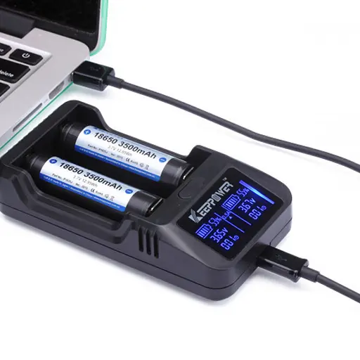 Универсальное зарядное устройство Keeppower L2 plus с дисплеем (2 канала) - фото 4