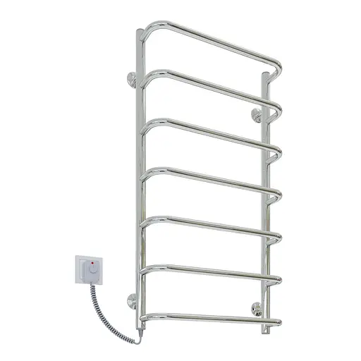 Электрический полотенцесушитель Kosser Скоба 900x500/7 ЕL рег. ДС12EL, Хром, Левое - фото 1