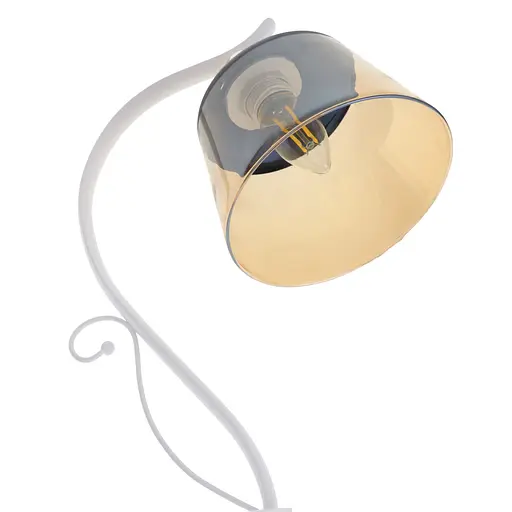 Настольная лампа Brille декоративная белая и золотистая LK-699T/1 E27 WH+FG - фото 9
