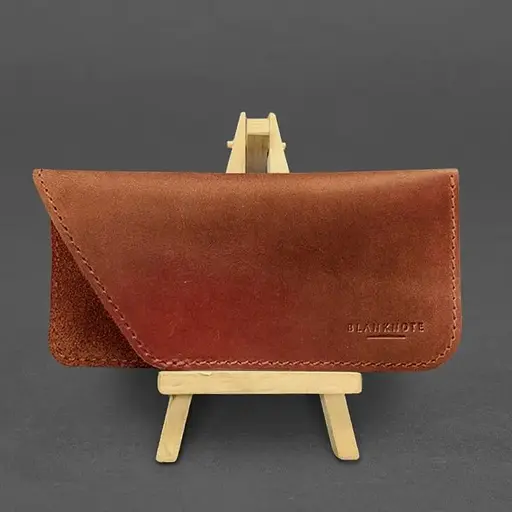 Кожаный чехол для очков BlankNote Crazy Horse Светло-коричневый  - фото 2