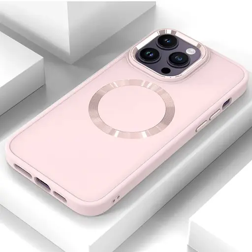 Чохол Epik TPU Bonbon Metal Style with MagSafe для Apple iPhone 16 Pro 6.3 Рожевий/Light Pink - фото 2