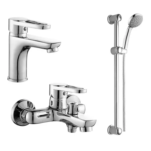 Набор смесителей для ванны RJ Kink хром RBZZ003-1-3-0411 Хром - фото 1