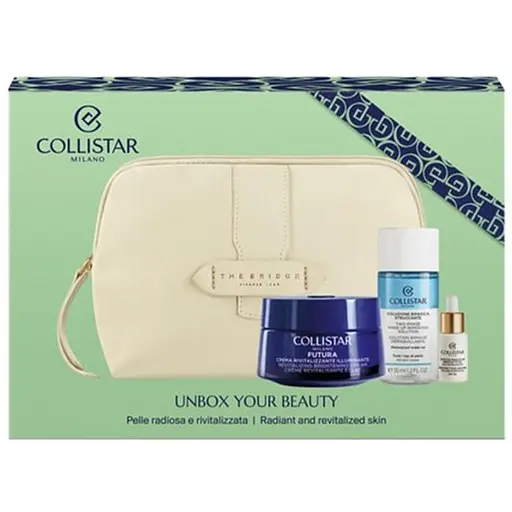 Набір для жінок Collistar Futura: Крем для обличчя 50 мл + Засіб для видалення макіяжу 35 мл + Краплі для обличчя 5 мл + Косметичка - фото 3