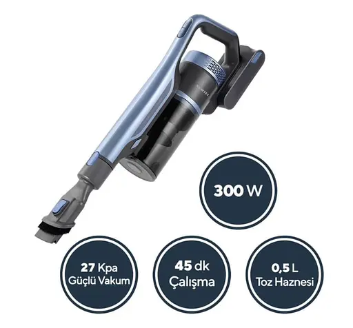 Пилосос Kumtel HVC-15 Blue&Black (стік ручний) - фото 3