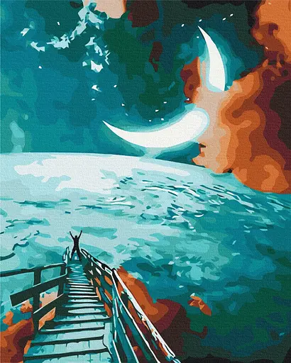 Картина за номерами на підрамнику Brushme Шлях до місяця