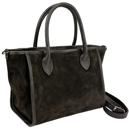 Шоппер замшевый темно-коричневый Firenze Italy F-IT-7685DB