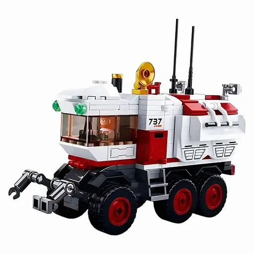 Конструктор Sluban M38-B0737 Марсохід — Космічний транспорт із фігурками, 354 деталі, червоно-білий