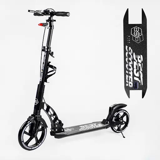 Самокат Best Scooter складной 49х14х93-103 см Черный 000231305 - фото 2