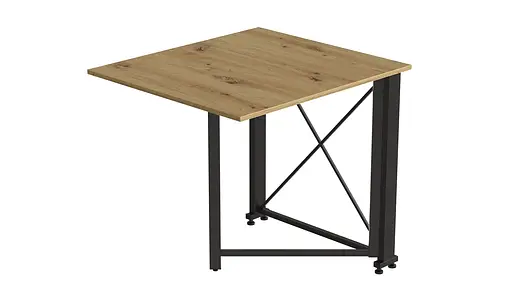 Стіл-книга трансформер Оріон 1 Ferrum-decor 750x810x730 Чорний метал ДСП Дуб Артізан 16 мм (FRD-104602) - фото 2