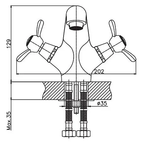 Змішувач для умивальника Haiba VILTA 161 (HB0385) - фото 2