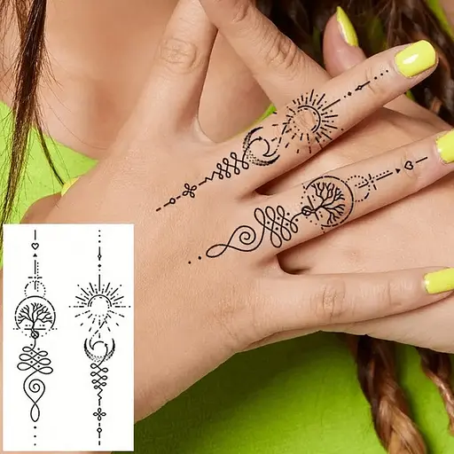 Набор детских часов тату Черные мини №2 black-tattoo-mini-set-2-3, 30 штук по 9,5*5,5 см - фото 7