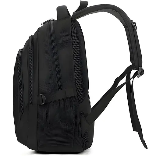 Універсальний міський рюкзак Justpack з ортопедичною спинкою 26х42х18 см чорний (8853) - фото 2