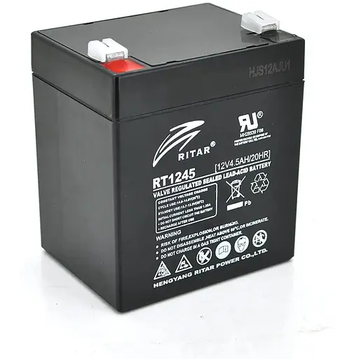 Акумуляторна батарея AGM RITAR RT1245B, Black Case, 12V 4.5Ah ( 90 х 70 х 101 (107) ) Q10