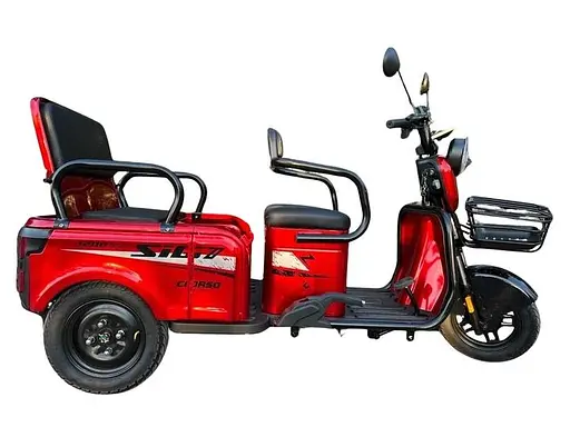 Электроскутер Трехколесный Corso "SiG-8 PRO" (1200W, 72V,28Ah) Красный - фото 3