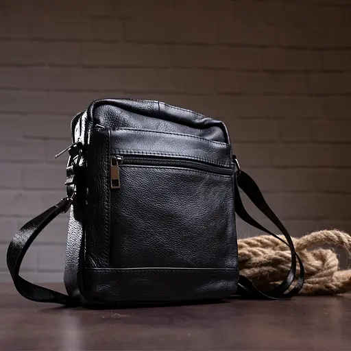 Чоловіча шкіряна сумка Vintage 19х23х6 см sum0014994 - фото 4