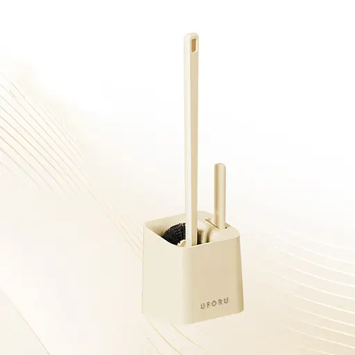 Йоржик для унитаза Uforu DB2436 с двумя щетками Бежевый  - фото 1