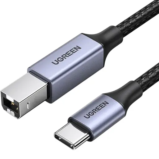 Кабель Ugreen US370 USB-C to USB-B 1.0m (80805) чорний [135892] - фото 3